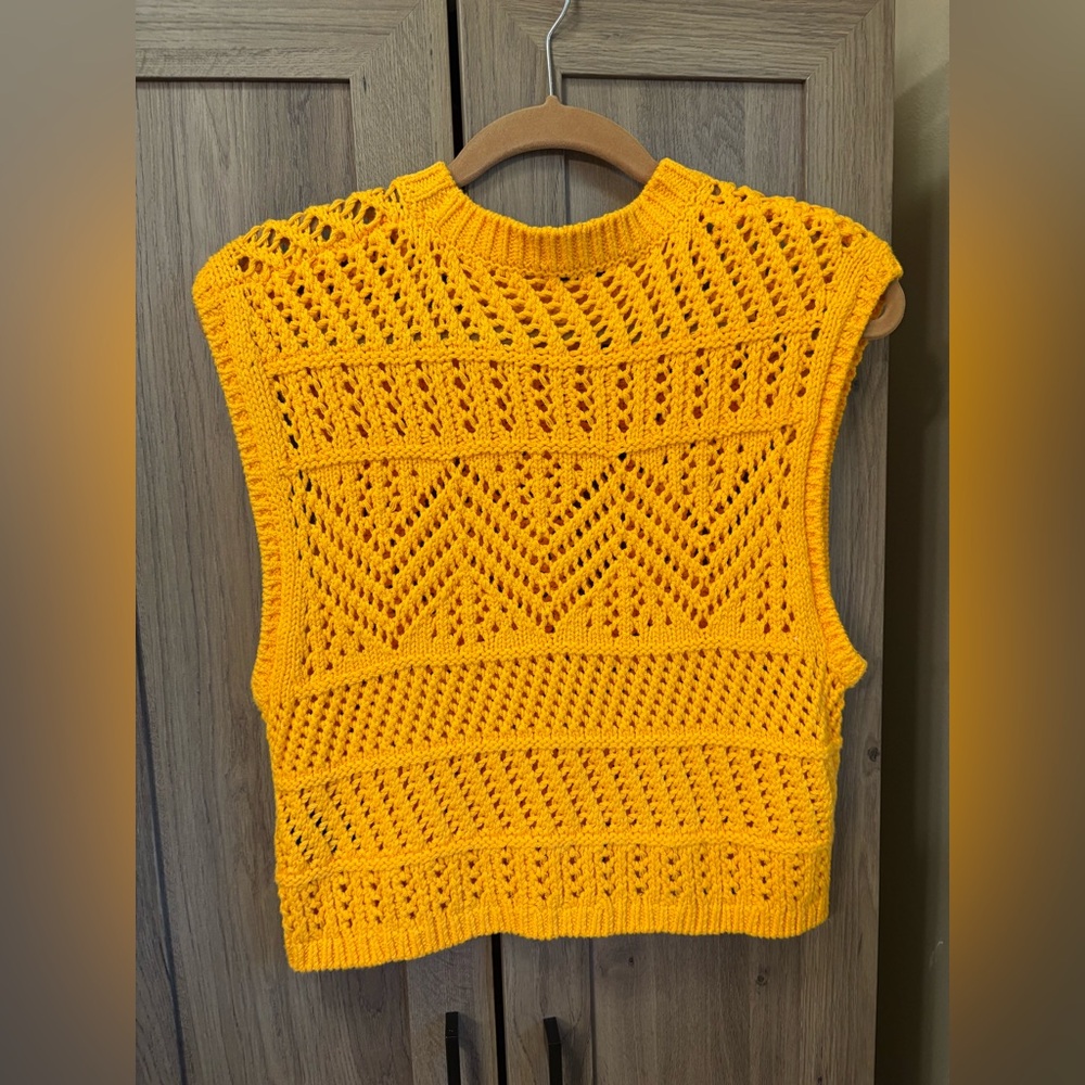 Rag & Bone deep yellow Renew sleeveless crew NWT - Picture 2 of 10